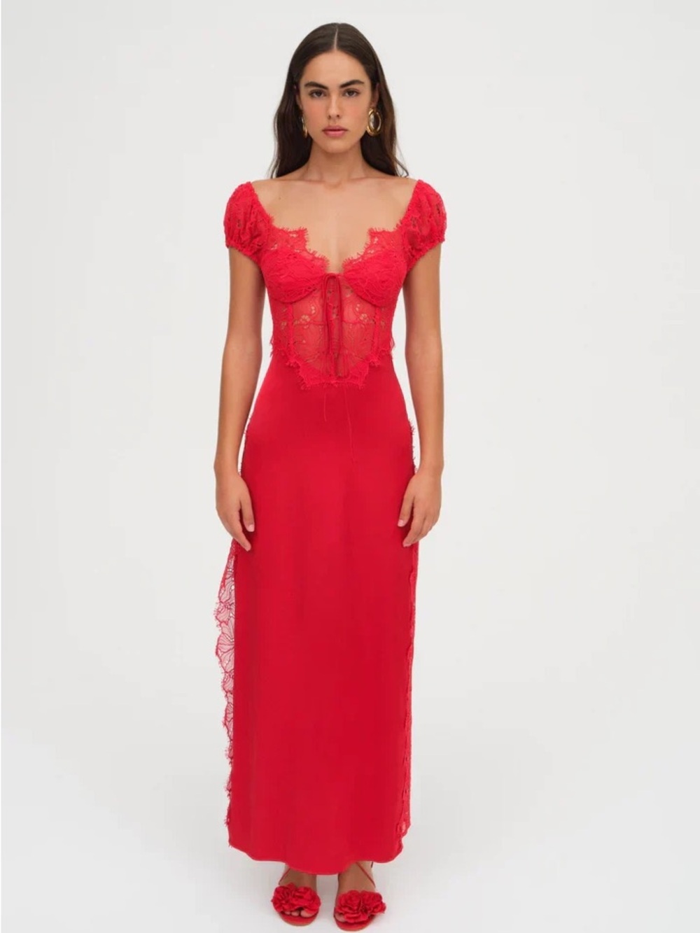 For Love And Lemons red dress xxs